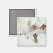 Carl Larsson Voortuin en Wash House Magneet (Voorkant / Achterkant)