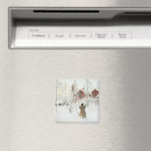 Carl Larsson Voortuin en Wash House Magneet (Insitu (Vaatwasser))