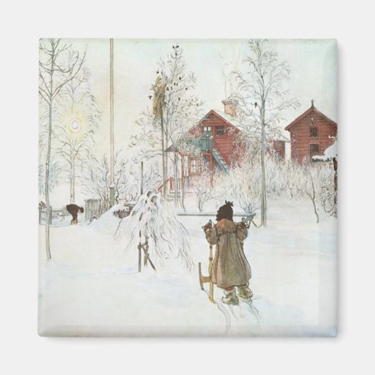 Carl Larsson Voortuin en Wash House Magneet (Voorkant)