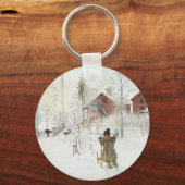 Carl Larsson - Voorzijde Yard en washuis Sleutelhanger (Voorkant)