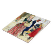 Carl Larsson Waterverf Family Painting Tile Tegeltje (Zijkant)