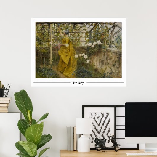 Carl Larsson Zedign Art Poster #409 (Thuiskantoor)