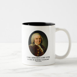 Carl Linnaeus vader van de moderne taxonomie Tweekleurige Koffiemok