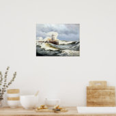 Carl Locher Stormy Day in Skagen met Waves Poster (Keuken)