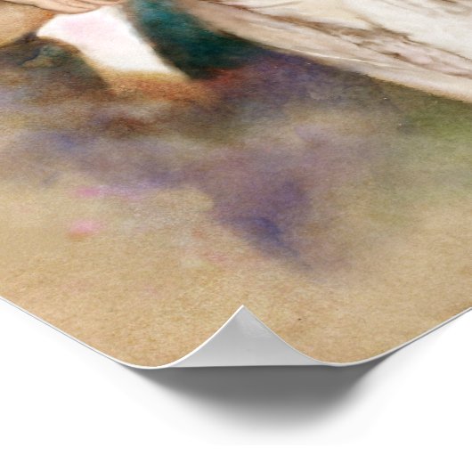 Carl Maria von Weber Portrait im Aquarell Style Poster (Hoek)