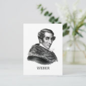 Carl Maria von Weber, zwart Briefkaart (Staand voorkant)