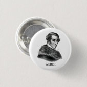 Carl Maria von Weber, zwart Ronde Button 3,2 Cm (Voorkant /achterkant)