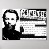Carl Menger Austrian School Libertarian Free Marke Poster (Voorkant)