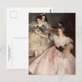 Carl Meyer en haar kinderen door Singer Sargent Briefkaart (Voorkant / Achterkant)