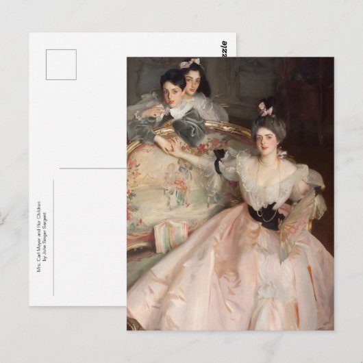 Carl Meyer en haar kinderen door Singer Sargent Briefkaart (Voorkant / Achterkant)