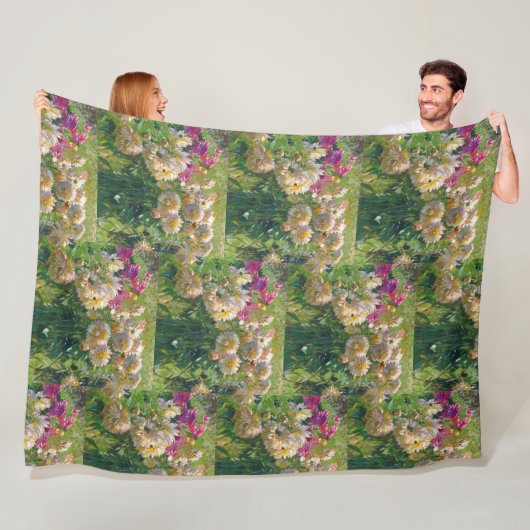 Carl Moll  Dahlias Fleece Deken (In situ)