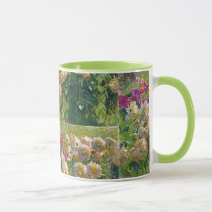 Carl Moll Flowers Green Pink Dahlias Mok
