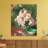 Carl Moll  White Roses Canvas Afdruk (Insitu (Woonkamer))