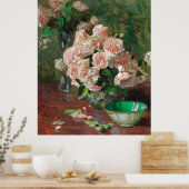 Carl Moll  White Roses Poster (Keuken)
