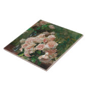 Carl Moll White Roses Tegeltje (Zijkant)