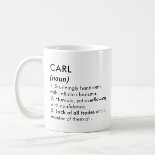 Carl naam, Bewerkbare naam, Aangepaste naam Koffiemok