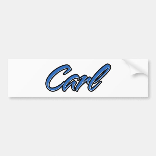 Carl Name blue Aufkleber Sticker Autoaufkleber (Voorkant)