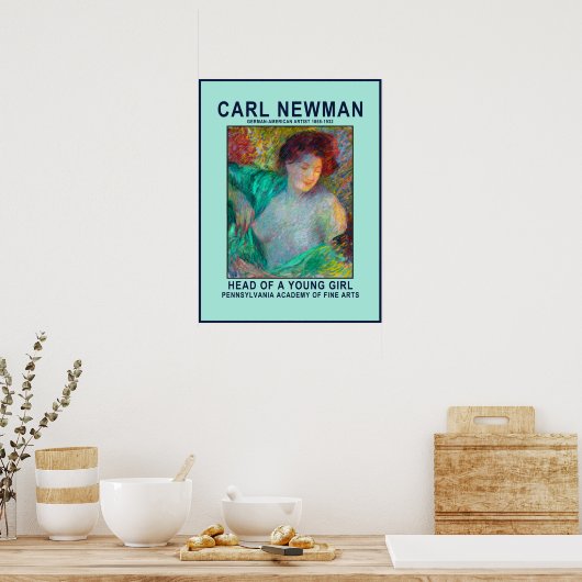 Carl Newman Young Girl Poster (Keuken)