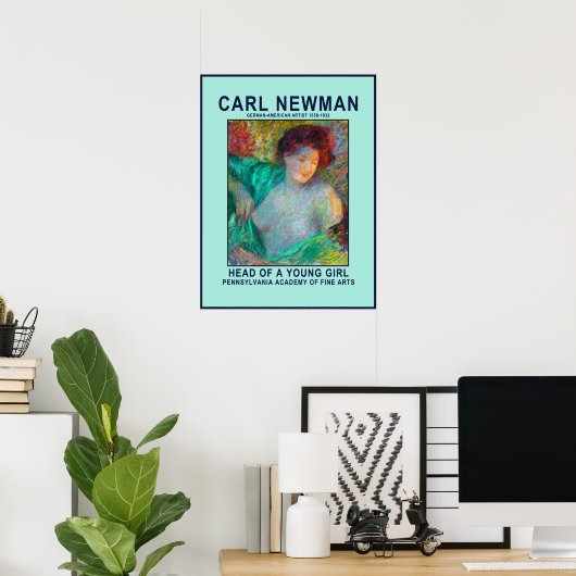 Carl Newman Young Girl Poster (Thuiskantoor)