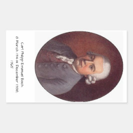 Carl Philipp Emanuel Bach 1765 Rechthoekige Sticker
