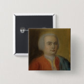 Carl Philipp Emanuel Bach, c.1733 Vierkante Button 5,1 Cm (Voorkant /achterkant)