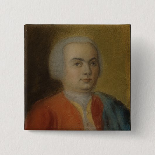 Carl Philipp Emanuel Bach, c.1733 Vierkante Button 5,1 Cm (Voorkant)