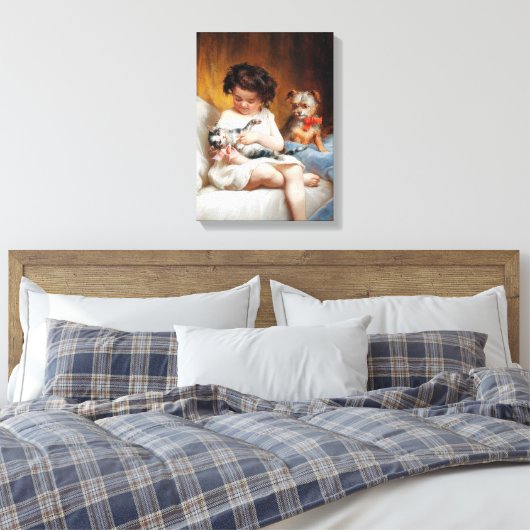 Carl Reichert De kleine Darling Canvas Afdruk (Insitu (Slaapkamer))