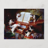 Carl Reichert Kittens die Piano afspelen Briefkaart (Voorkant)