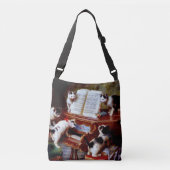 Carl Reichert Kittens die Piano afspelen Crossbody Tas (Voorkant)