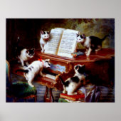 Carl Reichert Kittens die Piano speelt Poster (Voorkant)
