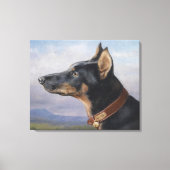 Carl Reichert Portret van een doberman Canvas Afdruk (Voorkant)