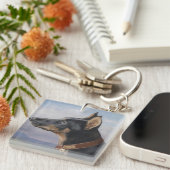 Carl Reichert Portret van een Doberman Sleutelhanger (Voorkant Rechts)