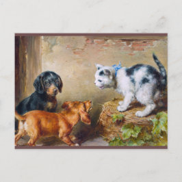 Carl Reichert Schilderij Brave Kitten Postcrossing Briefkaart