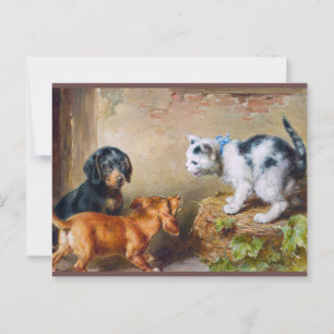 Carl Reichert Schilderij Brave Kitten Postcrossing Briefkaart