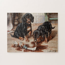  Carl Reichert's Dogs Oil Painting Legpuzzel