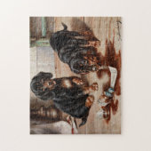 Carl Reichert's Dogs Oil Painting Legpuzzel (Verticaal)