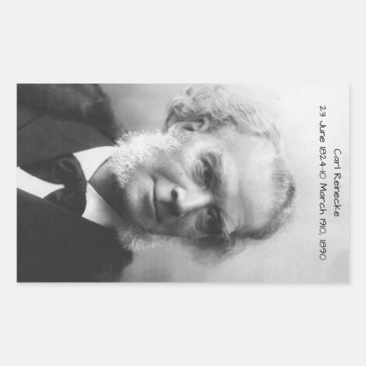 Carl Reinecke 1890 Rechthoekige Sticker (Voorkant)