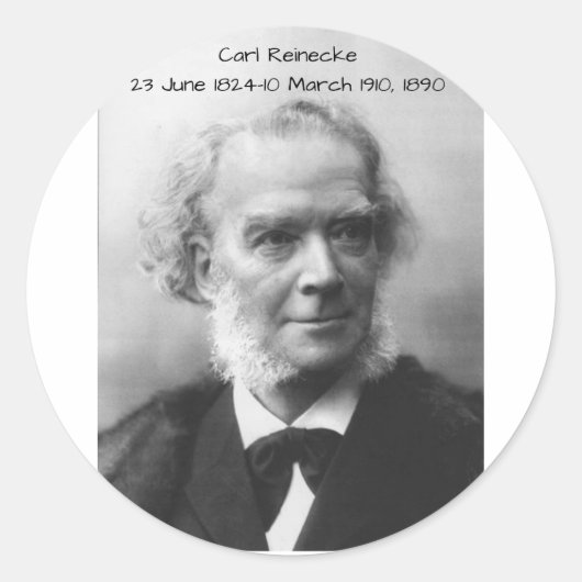 Carl Reinecke 1890 Ronde Sticker (Voorkant)