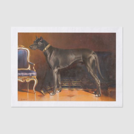 Carl Richert | Great Dane Dog-portret Tissuepapier (Voorkant)