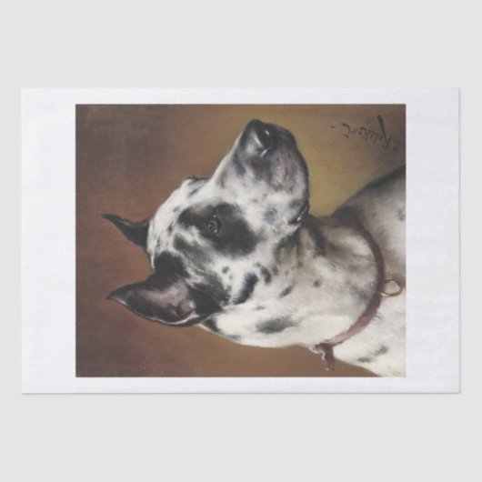 Carl Richert | Great Dane Dog-portret Tissuepapier (Voorkant)