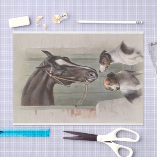 Carl Richert | Paarden en honden Tissuepapier (Craft)