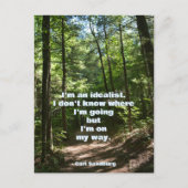 Carl Sandburg Ik ben een idealist Quote Photograph Briefkaart (Voorkant)