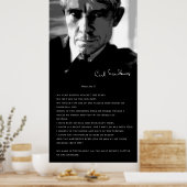 CARL SANDBURG's POEM: WIE BEN IK? Poster (Keuken)