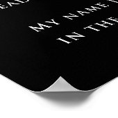 CARL SANDBURG's POEM: WIE BEN IK? Poster (Hoek)