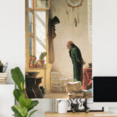 Carl Spitzweg - Der Kaktusliebhaber - Duitsland Poster (Thuiskantoor)