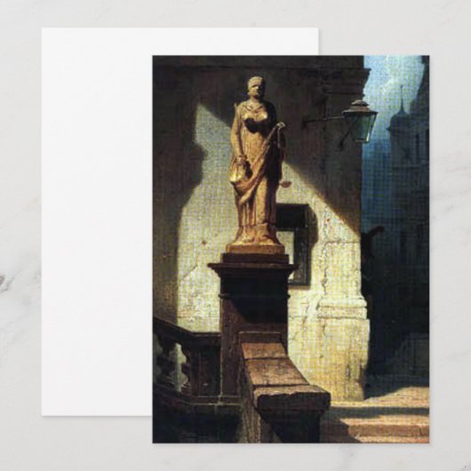 Carl Spitzweg - Justitia Kaart (Voorkant / Achterkant)