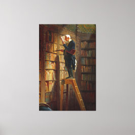 Carl Spitzweg - The Bookworm Canvas Afdruk