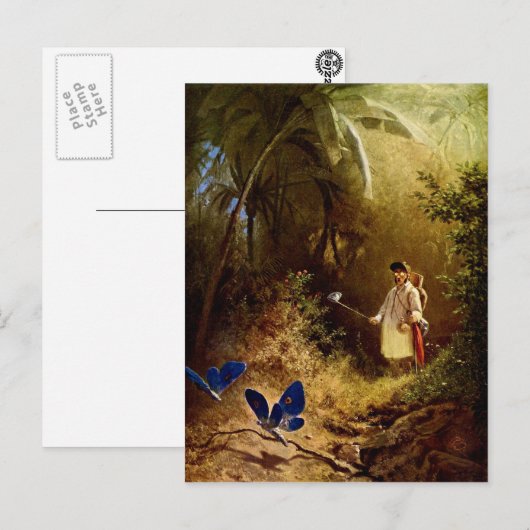Carl Spitzweg - The Butterfly Hunter Briefkaart (Voorkant / Achterkant)