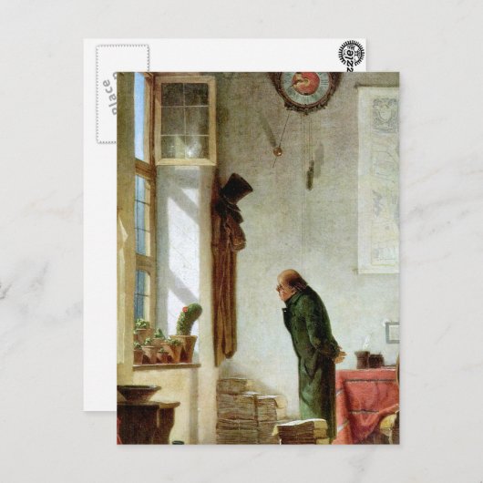 Carl Spitzweg - The Cactus Enthusiast Briefkaart (Voorkant / Achterkant)