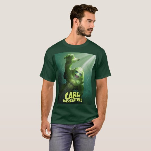 Carl the Creature bij de films T-shirt (Voorkant volledig)